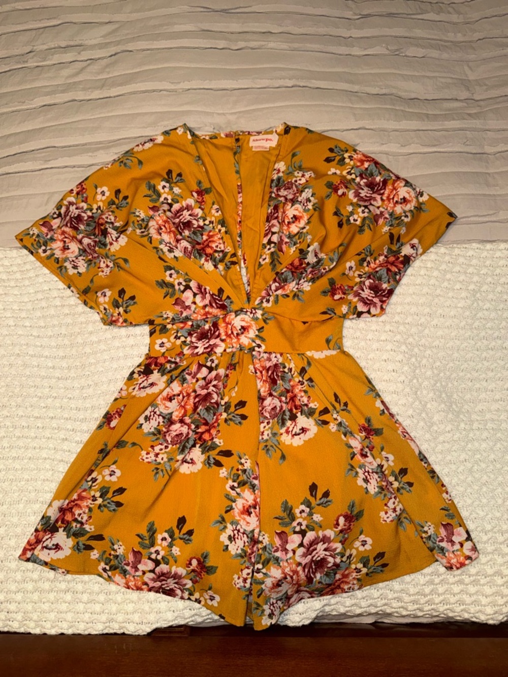 Showpo Mustard Yellow Floral Romper